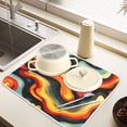 thumbnail image 6 of Ryvnso Tie Dye Hearts Dish Drying Mat for Kitchen Countertop 18x24 Large Dish Pad Drainer Rack Dish Sink Mats, 6 of 7