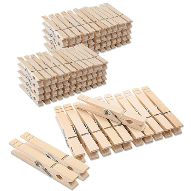Alfileres De Ropa De Madera Para Colgar Ropa De 3,5 Pulgadas, 100 Unidades. Pinzas De Madera Resistentes Para Ropa, Pinzas De Madera Para Manualidades, Para Fotos. | Resistente Al Óxido
