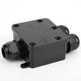 thumbnail image 4 of "High-Performance Black 3-Way Y-Shaped IP68 Waterproof Cable Connector Enclosure for Indoor & Outdoor Use", 4 of 7