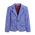 thumbnail image 5 of WOLLED Youth kids Lapel Blazer Coats Button Plaid Suit Jackets 2-15Y Little Boys' Formal Gentleman Dress Suit Jacket Top for Toddler, 5 of 8