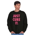 thumbnail image 5 of Breast Cancer Awareness Just Cure It Women Crewneck Sweatshirt Brisco Brands S, 5 of 6