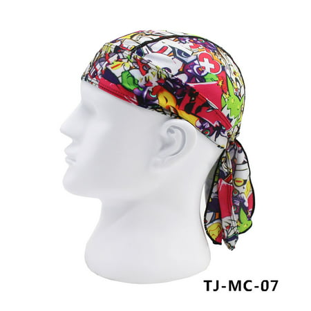 Stylish Printing Pirate Headpiece Sun Protection Scarf Sports Cap for Men Women Color:7#
