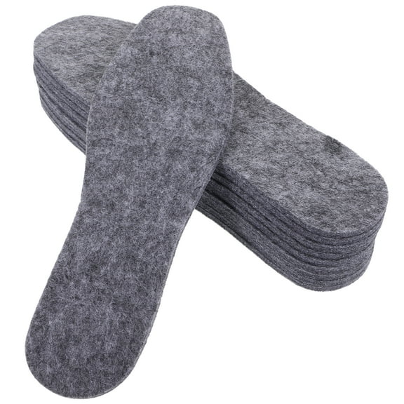 5 Pairs Wool Felt Insole Boots for Men Inserts Women Fleece Shoe Insoles Warm Winter Women's and