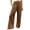 #04Khaki, variant on Women Linen Palazzo Pants Summer Boho Wide Leg High Waist Casual Lounge Pant Beach Travel Vacation Outfits Red S