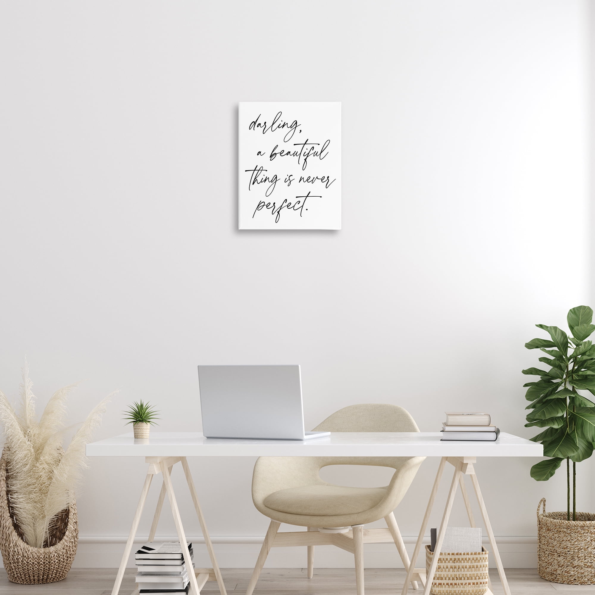 A Beautiful Thing Is Never Perfect Canvas Wall Art, design by Lettered and Lined