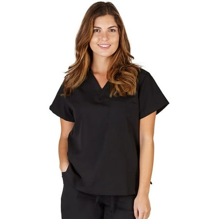 

Ultrasoft Scrubs Women s V-Neck Top with Side Panels