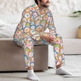 thumbnail image 7 of Haiem Rainbow Flowers Pattern Men’s Long-sleeve Sleepwear,Sleepwear Set,2-piece Loungewear Set,Soft PJs Comfy Nightwear with Pockets-XX-Large, 7 of 7