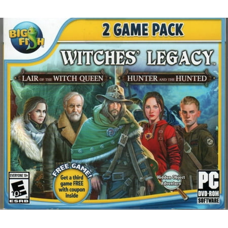 Witches Legacy Lair Of The Witch Queen + Hunter & The Hunted Hidden Object Pc Game