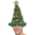 thumbnail image 2 of 2024 Unisex Mujeres Hombres Adultos Gorros de Papá Noel para Fiestas Disfraces Accesorios Sombrero de Árbol de Navidad con Oropel, 2 of 5