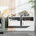 thumbnail image 5 of Jaxpety Modern Floating Nightstand Set of 2, Wall Mounted Nightstand with drawers and storage cabinets,White Floating Night Stands for Bedroom, 5 of 14