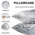 thumbnail image 5 of Teal Gray Eucalyptus Leaves Throw Pillow Covers 16x16 Inch Set of 2, Farmhouse Botanical Watercolor Waterproof Outdoor Pillow Covers, Decorative Cushion Pillowcases for Couch, Sofa, Bed, Patio, 5 of 9