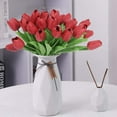 thumbnail image 3 of 10pcs Artificial Tulip Flowers, Real Touch Pink Tulips, Fake Tulips for Bouquet Arrangements Table Centerpieces Home Indoor Outdoor Summer Decorations, 3 of 5
