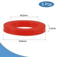 thumbnail image 2 of Unique Bargains Rondelle Plate en Caoutchouc de Silicone DN20 1/2 Pieds 3/4 Pieds à Raccord Rapide Rouge, Lot de 5, 2 of 5