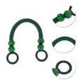 thumbnail image 3 of Unique Bargains 2 Pcs Wooden Beaded Bag Handles Woven Purse Handle Replacement Blackish Green, 3 of 5
