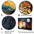 thumbnail image 3 of Designart "Moonlit Oak In Colors" Tree Oak Canvas Art Print, 3 of 7