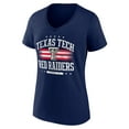 thumbnail image 2 of Women's Navy Texas Tech Red Raiders Americana Team V-Neck T-Shirt, 2 of 3