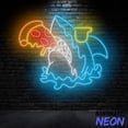 thumbnail image 3 of Handmadetneonsign Shark Eating Pizza Neon Sign, Pizza Shark Neon Light, Food Store Wall Art 94022, 3 of 5