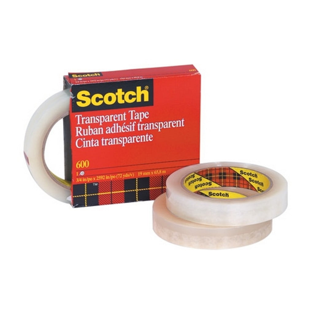 Scotch 600 Transparent Tape 1" X 72 Yard (12 Pack)