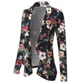 thumbnail image 2 of Doublju Women's Long Sleeve Draped Wide Shawl Lapel Blazer with Plus Size, 2 of 4
