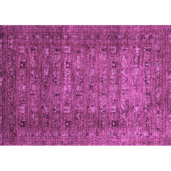 Ahgly Company Indoor Rectangle Abstract Purple Modern Area Rugs, 8' x 12'