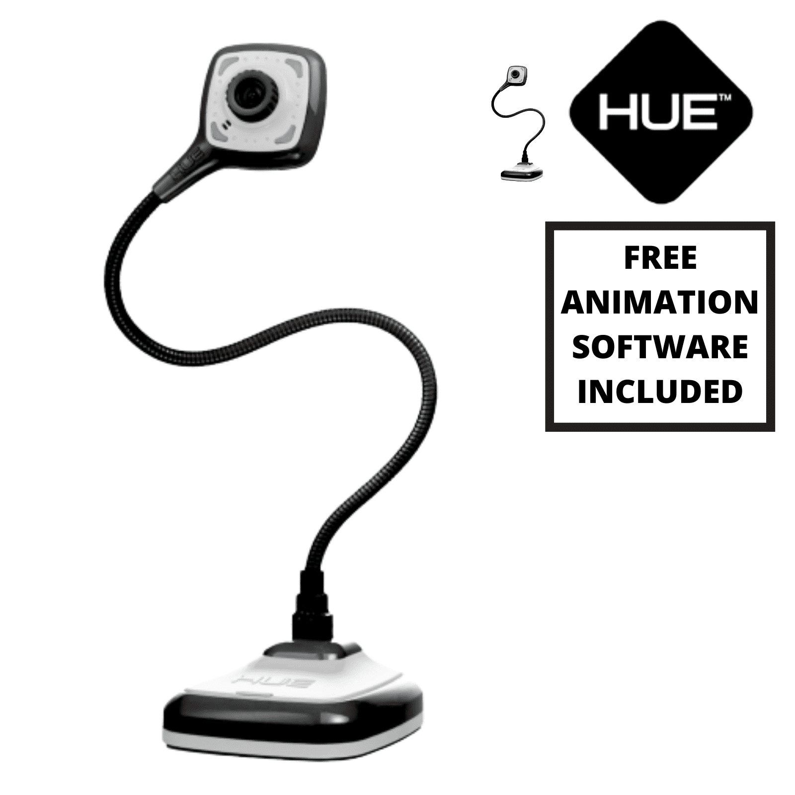 Hue HD Pro USB Camera – Document Camera for Windows, macOs and Chrome OS  with Motion Animation Kit, Wireless Webcam and Class Room Camera (Black) |  4k Classroom Visual Presenter with Flexible