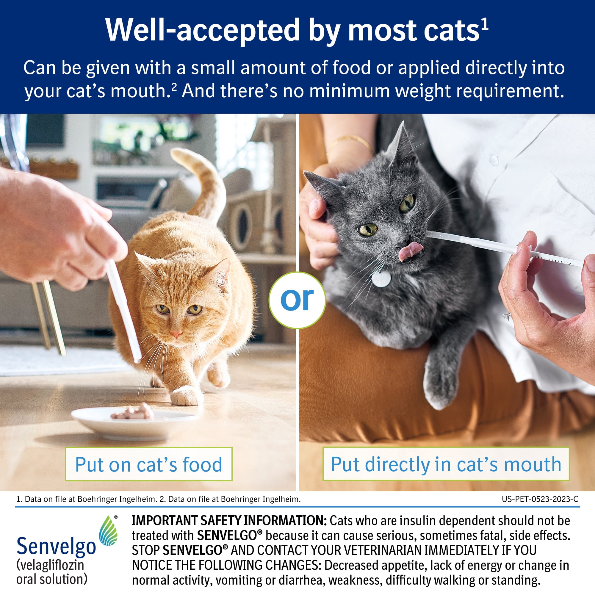Senvelgo (Velagliflozin Oral Solution) Liquid Oral Diabetes Treatment for Cats, 15 mg/mL, 30 ml