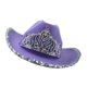 thumbnail image 4 of Sombrero de vaquero Zulema con tiara púrpura, 4 of 8
