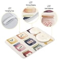 thumbnail image 3 of Yayeee Dish Drying Mat for Kitchen Counter 16"x18" Microfiber Absorbent Pad, Beige Jam Jars, 3 of 7