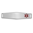 thumbnail image 1 of 14K White Gold Epoxy Enameled Medical ID Off Ctr Soft Diamond Shape Plate # 819, 1 of 2