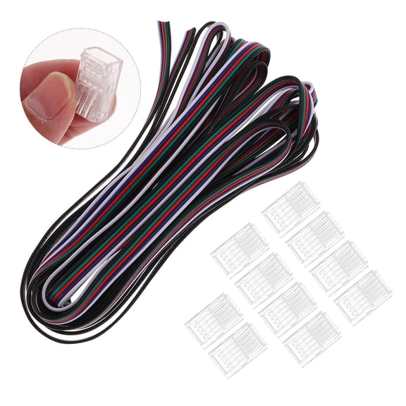 GOOHOCHY  10 Pcs LED Strips Connector Light Connectors RGBW