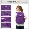 thumbnail image 6 of Soda Candy School Backpack Large Casual Book Bag Lightweight Book Bag fits 15.6 Inch Water Resistant Laptop Backpacks for Middle High School College Travel Work, Purple, 6 of 8