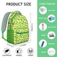 thumbnail image 4 of Cute Baby Dinosaur Pattern Backpack – Artistic Cartoon Dino Print Schoolbag with Planets, Forest, and Star Design, 4 of 6