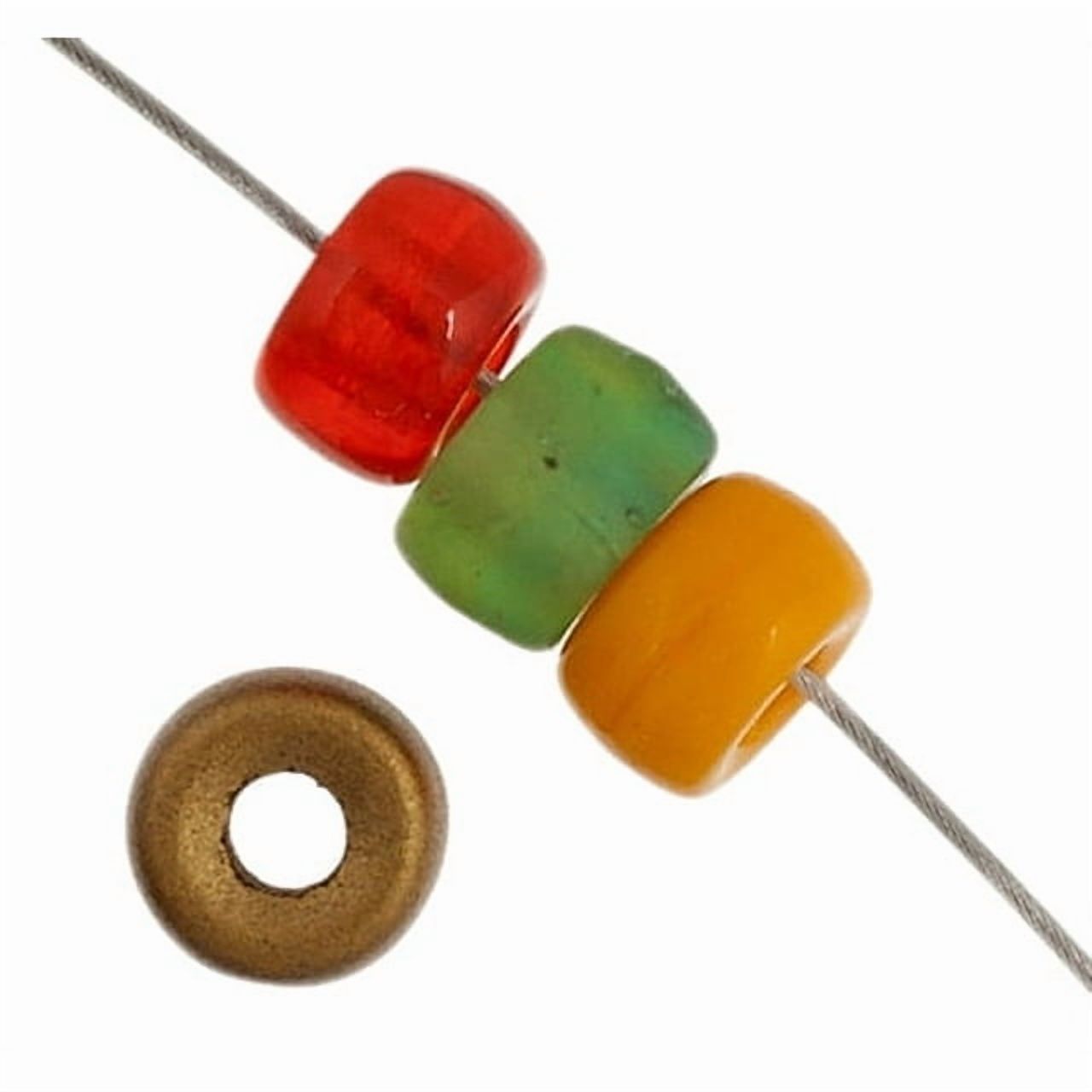 John Bead 500pcs 6mm Mini Glass Crow Beads | Assorted Opaque Pony Bead