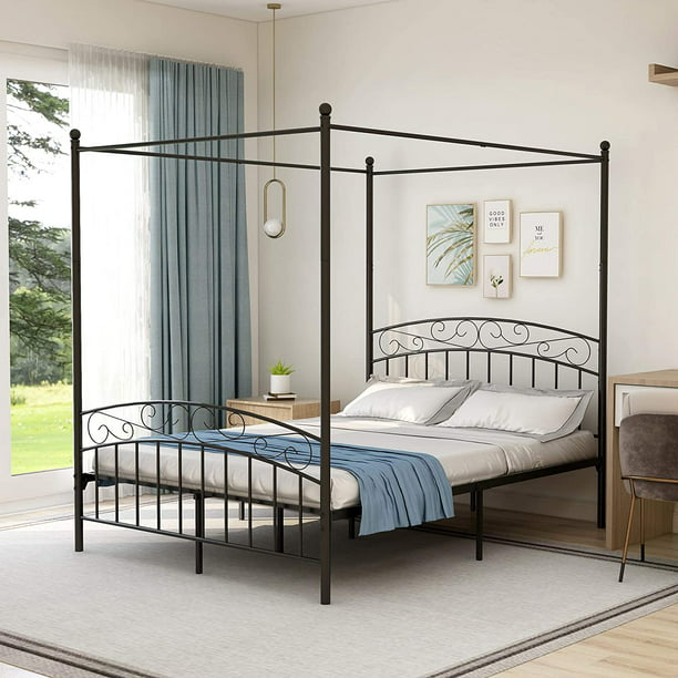 Queen Size Metal Bed Frame, How To Put A Queen Size Metal Bed Frame Together