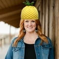 thumbnail image 4 of Jiibva Pineapple Hat Cute Beanie Crochet Hat Women Fruits Knitted Winter Headgear Halloween Christmas Clothing Accessories, 4 of 7