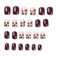 thumbnail image 4 of Fofosbeauty 24pcs Press on False Nails Tips, Square Fake Nails, Square Purple Leopard, 4 of 8