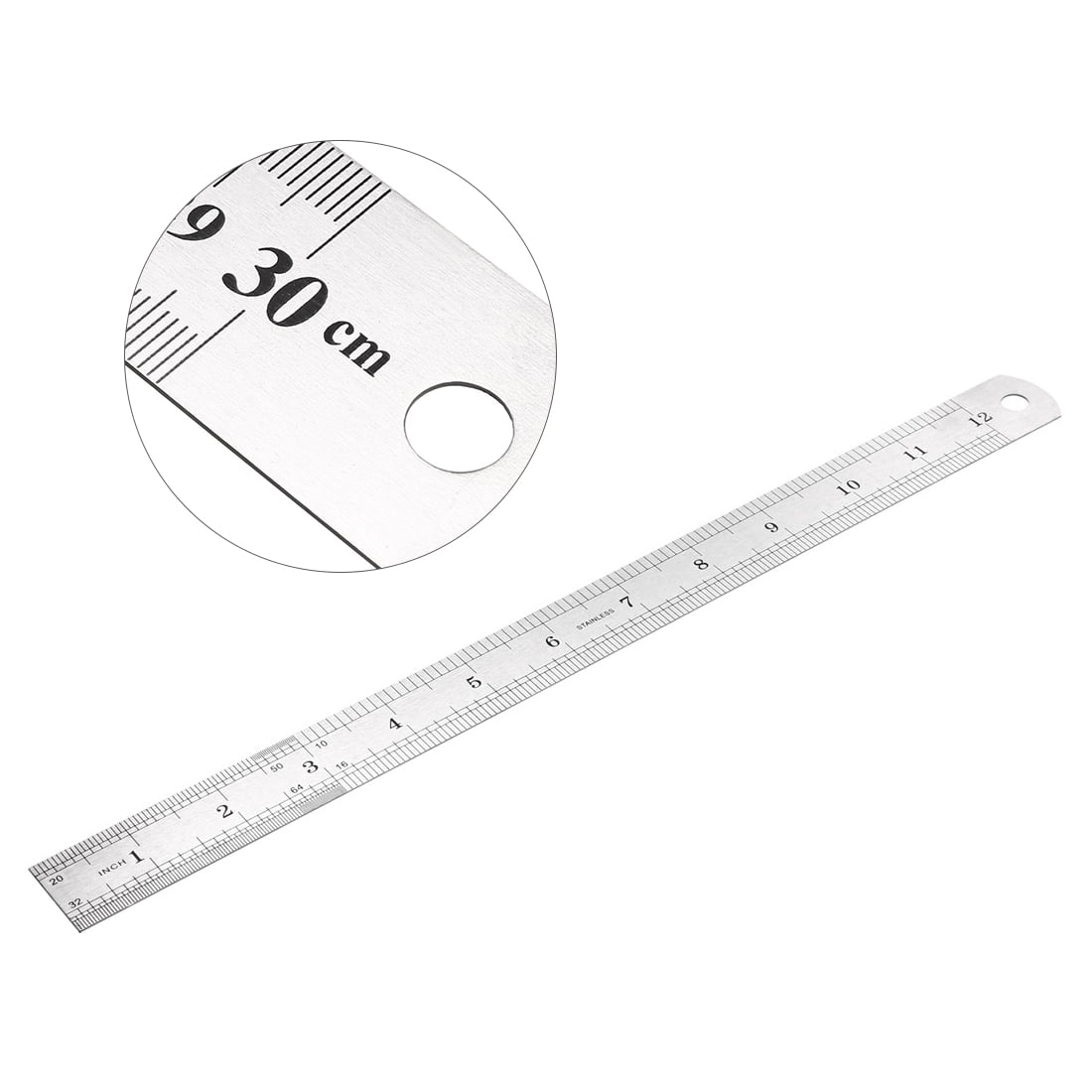 ruler 12 inch/ 30 cm, inches