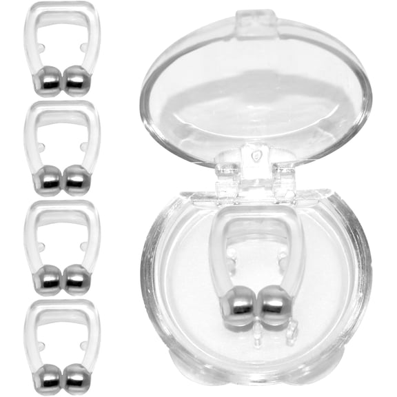 Magnetic Nose Clips for Stop Snoring Device (Pack of 5) - Silicone Nose Clips - The Solution to Sleep Snoring - Reusable Stop Snoring Device for a Restful Night's Sleep
