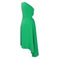 thumbnail image 4 of AURA Womens One Shoulder Maxi Dress Hollow Out High Waist Irregular Hem Elegant Party Evening Dress Plus Size, 4 of 9