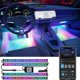 thumbnail image 3 of Luz LED colorida con ritmo musical para coche, activada por voz y con aplicación Bluetooth Symphony [Encendedor de cigarrillos] 72 LED (un juego), 3 of 4