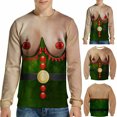 thumbnail image 5 of Feo suéter de Navidad camiseta para mujeres hombres impresión digital 3D cuello redondo sudaderas para regalo de Navidad fiesta, 5 of 5
