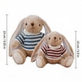 thumbnail image 2 of Long Eared Bunny Plush Toy, Soft Stuffed Rabbit Doll for Cuddling, Floppy Ear Animal Figurine, Holiday Bunny Decoration, Fluffy White Rabbit Plush for Bedroom Decor, 2 of 5