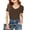 shirts 71#Brown, variant on WAYUTE Girls Shirts Short Sleeve Ribbed V Neck Solid Color T Shirt Tops for Kids Soft Loose Cute Casual Outdoor