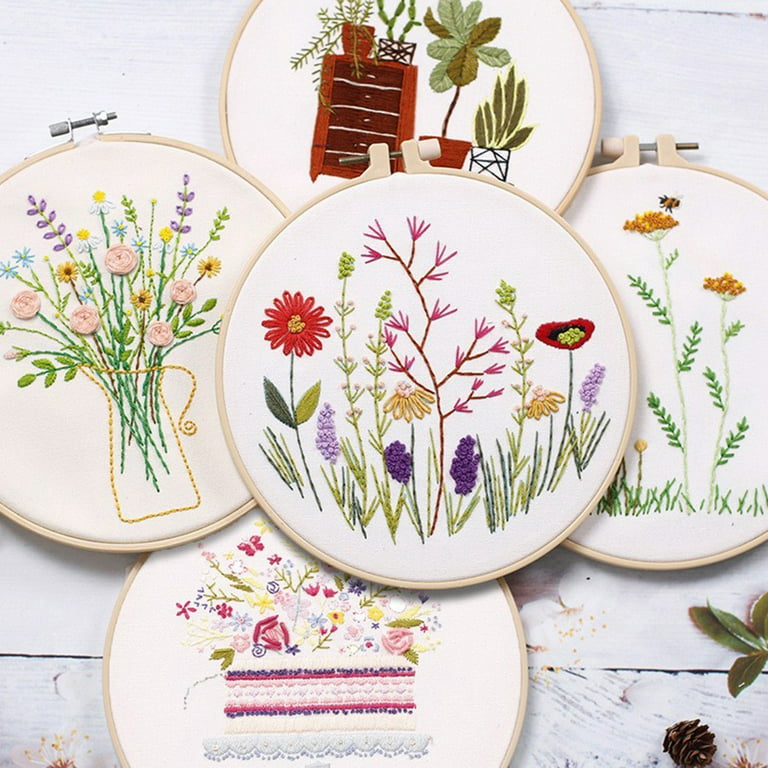 Embroidery Starter Kit Hand-made Cross Stitch Kit with Pattern and  Instructions Full Range of Embroidery Kits Embroidery Hoops DIY Embroidery  Crafts