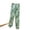 Green, variant on Women's Pants High Waisted Elastic Waisted Leaves Printed Straight Leg Loungewear Homewear Pants with Pocket Green M