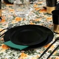 thumbnail image 4 of Combo Set 7" Dessert Plates and 10" inch Round Black Plastic Plates, Disposable China Like Party Plate, Heavy Duty Dinner Charger Plate, Salad, Wedding, Tableware, Tablesetting, Catering (36), 4 of 5
