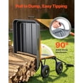 thumbnail image 4 of Danniu 400LBS Wheelbarrow, Poly Garden Dump Cart Wagon with 8" Flat Free Tires, Heavy Duty Wheel Barrow Yard Cart Dump Wagon with Quick-Release System, 4 of 9