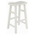 thumbnail image 3 of eHemco Heavy-Duty Solid Wood Saddle Seat Kitchen Counter Height Barstools, 29 Inches, White, Set of 2, 3 of 5