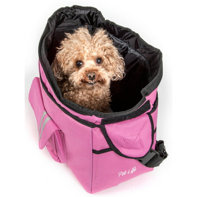 Pet Life On-The-Go Supreme Travel Bark-Pack Backpack Pet Carrier Pink