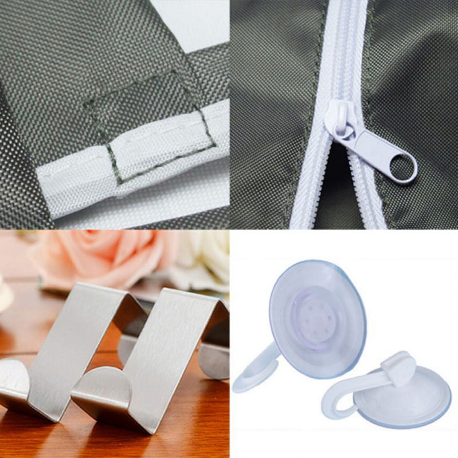Hanging Laundry Hamper Bag Hanging Bag for Laundry Over The Door Laundry Hamper Hanging Laundry Basket(With 2 Stainless Steel Hooks and 2 Suction Cup Hooks)